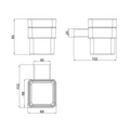 Держатель со стаканом MILACIO Ultra, MCU.951.MB, настенный, чёрный матовый MCU.951.MB