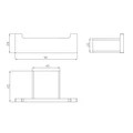 Крючок для полотенца MILACIO Ultra, MCU.950.MB, двойной, чёрный матовый MCU.950.MB
