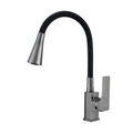 Смеситель Prohanss P61.4406.09 для кухни высокий гибкий излив, графит P61.4406.09
