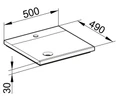 Раковина KEUCO ROYAL REFLEX, 34041315001, альпийский белый, 500x30х490 мм 34041315001