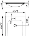 Раковина KEUCO PLAN, 32940315001, белый, 504x17x494 мм 32940315001
