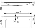 Раковина KEUCO PLAN, 32980311201, белый, 1208х17х494 мм 32980311201