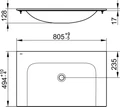Раковина KEUCO PLAN, 32960318000, белый, 805х17х494 мм 32960318000