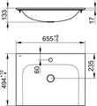 Раковина KEUCO PLAN, 32950316501, белый, 655х17х494 мм 32950316501