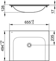 Раковина KEUCO PLAN, 32950316500, белый, 655х17х494 мм 32950316500