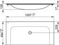 Раковина KEUCO PLAN, 32970311000, белый, 1007х17х494  мм 32970311000