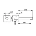 Излив для ванны DN 15 KEUCO IXMO, 59545010102, 202 мм, хром 59545010102