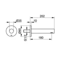 Излив для ванны DN 15 KEUCO IXMO, 59545010101, 202 мм, хром, латунь 59545010101