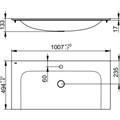 Раковина Keuco Plan, белый, 1007 х 17 х 494 мм 32970311001