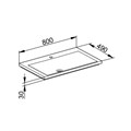 Раковина Keuco Royal Reflex, альпийский белый, 800 х 30 х 490 мм 34061318001