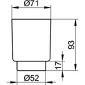 Стакан акрил без держателя Keuco City.2 арт.00850000100 850000100
