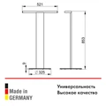 Держатель для полотенца Keuco 04987370201, напольный, двойной, черный/хром 4987370201