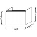 Тумба Jacob Delafon Parallel 60 см, EB514-N18, цвет квебекский дуб EB514-N18