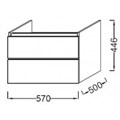 Тумба Jacob Delafon Parallel EB504-N18 белый блестящий EB504-N18