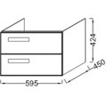 Тумба для раковины Jacob Delafon Rythmik EB1301 подвесная, 60 см EB1301-E10