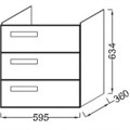 Тумба для раковины Jacob Delafon Rythmik EB1306-G1C, 60 см, цвет белый бриллиант EB1306-G1C