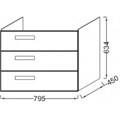 Тумба для раковины Jacob Delafon Rythmik EB1309-R3, 80 см, цвет малиновый EB1309-R3