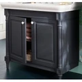 Тумба под раковину Jacob Delafon Cleo 1889, 90 см, цвет матовый серый, EB726-MWB, смеситель хром или золото на выбор в подарок EB726-MWB