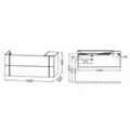 Тумба под раковину Jacob Delafon Nouvelle Vague 100 см, EB3031-M54, цвет - серый титан матовый EB3031-M54