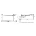 Тумба под раковину Jacob Delafon Nouvelle Vague 120 см, EB3033-G1J, цвет - алый глянцевый EB3033-G1J