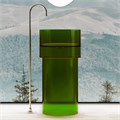 Раковина отдельностоящая прозрачная ABBER Kristall AT2701Emerald зеленая 6275 - фото 57987