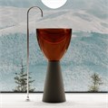 Раковина отдельностоящая прозрачная ABBER Kristall AT2703Black-Opal черный/коричневый 6313 - фото 58125