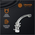 Orange Classic  M71-011cr двухзахватный смеситель для умывальника без донного клапана (подходит донный клапан Orange X1-004 cr) M71-011cr