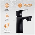 Orange Aristo M19-021b однозахватный смеситель для раковины без донного клапана, цвет: черный матовый M19-021b