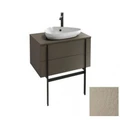 Тумба под раковину Jacob Delafon Nouvelle Vague 80 см, EB3039-NR2, цвет - коричневая кожа EB3039-NR2