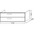 Тумба под раковину Jacob Delafon Rythmik EB1305-E10, 120 см, цвет квебекский дуб EB1305-E10