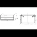 Тумба под раковину Jacob Delafon Rythmik EB1305-N18, 120 см, цвет белый глянцевый EB1305-N18