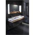 Тумба под раковину Jacob Delafon Terrace EB1189-M61, 150 см, подвесная, цвет черный матовый EB1189-M61