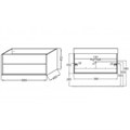 Тумба под раковину Jacob Delafon Vivienne 100 см, корпус дуб табак, фасад серый титан матовый, EB1585-E52-M54 EB1585-E52-M54