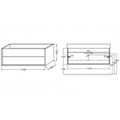 Тумба под раковину Jacob Delafon Vivienne 120 см, корпус дуб табак, фасад белый матовый, без ручек, EB1586-E52-M49 EB1586-E52-M49