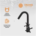 Orange Mia M34-011b двухзахватный смеситель для раковины c поворотным изливом без донного клапана, цвет: черный матовый M34-011B - фото 5874 Orange Mia M34-011b двухзахватный смеситель для раковины c поворотным изливом без донного клапана, цвет: черный матовый M34-011B - фото 5874