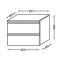 Тумба подвесная Jacob Delafon Vox 60 EB2060-RA-442, 60*46 см, серая антрацит EB2060-RA-442