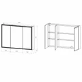Зеркальный шкаф Jacob Delafon Parallel EB2290-NF, 100 см, LED подсветка, инфракрасный выключатель, цвет белый EB2290-NF