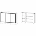 Зеркальный шкаф Jacob Delafon Parallel EB2291-NF, 120 см, LED подсветка, инфракрасный выключатель, цвет белый EB2291-NF