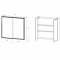 Зеркальный шкаф Jacob Delafon Parallel EB2292-NF, 80 см, LED подсветка, инфракрасный выключатель, цвет белый EB2292-NF
