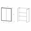 Зеркальный шкаф Jacob Delafon Parallel EB2293-NF, 60 см, LED подсветка, инфракрасный выключатель, цвет белый EB2293-NF