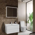 Зеркальный шкаф Jacob Delafon Parallel EB2293-NF, 60 см, LED подсветка, инфракрасный выключатель, цвет белый EB2293-NF