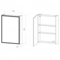 Зеркальный шкаф Jacob Delafon Parallel EB2294-NF, 50 см, LED подсветка, инфракрасный выключатель, цвет белый EB2294-NF