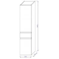 Колонна Jacob Delafon Madeleine EB2069G-J5, 35 см, блестящая белая, петли слева EB2069G-J5