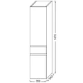 Колонна Jacob Delafon Madeleine EB2069G-J55, 35 см, светло-серый матовый, петли слева EB2069G-J55