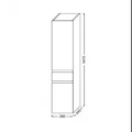 Колонна Jacob Delafon Madeleine EB2069G-JSH, 35 см, шалфей матовый, петли слева EB2069G-JSH