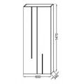 Пенал Jacob Delafon Nouvelle Vague 60 см, EB3048-S24, цвет жасмин сатин EB3048-S24