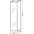 Пенал Jacob Delafon Rythmik/Odeon Up, EB998-E15, 35 см, черное дерево EB998-E15
