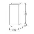 Полуколонна Jacob Delafon Parallel 30 см, EB513, петли слева G/справа D EB513G-N18
