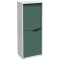 Шкаф-пенал Jacob Delafon Vivienne 40 х 100 см, ручки хром, корпус белый глянцевый, фасад эвкалипт глянцевый, EB1510-N18-G1O EB1510-N18-G1O