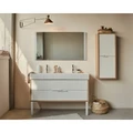 Шкаф-пенал Jacob Delafon Vivienne EB1510-E70-N18, 40 х 100 см, ручки хром, корпус арлингтонский дуб, фасад белый глянцевый EB1510-E70-N18